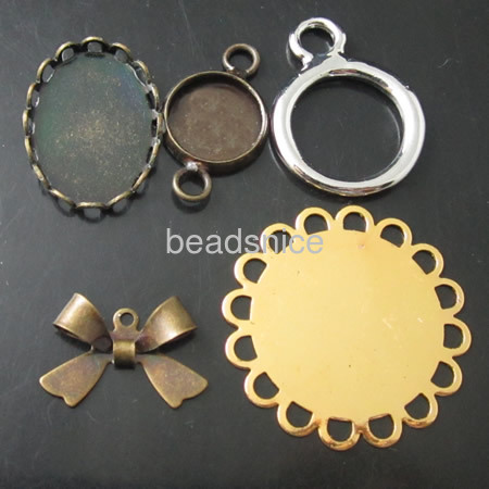 Brass pendant,Nickel-Free,Lead-Safe,